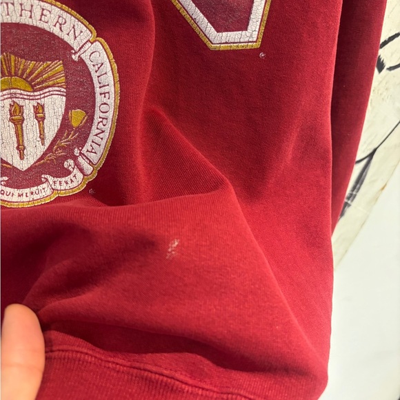 Vintage 90s USC University Southern California Crest Logo Sweatshirt - Picture 6 of 6